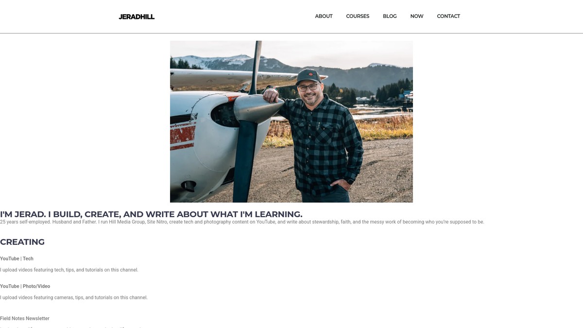 jeradhill.com screenshot
