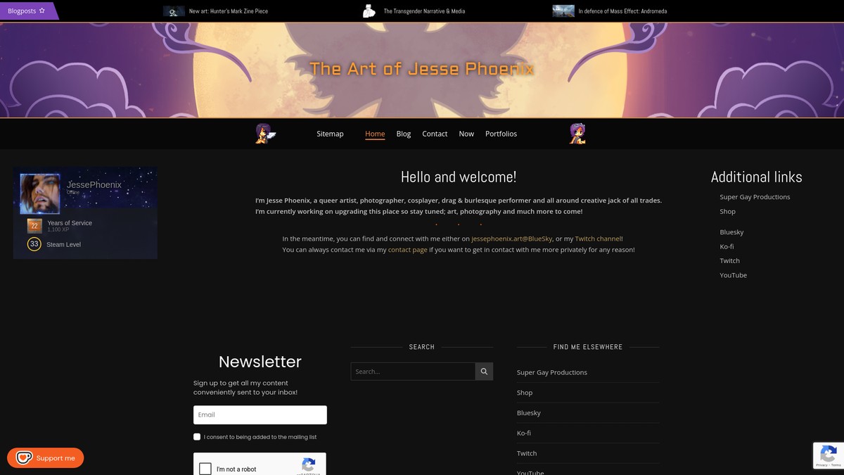 jessephoenix.art screenshot