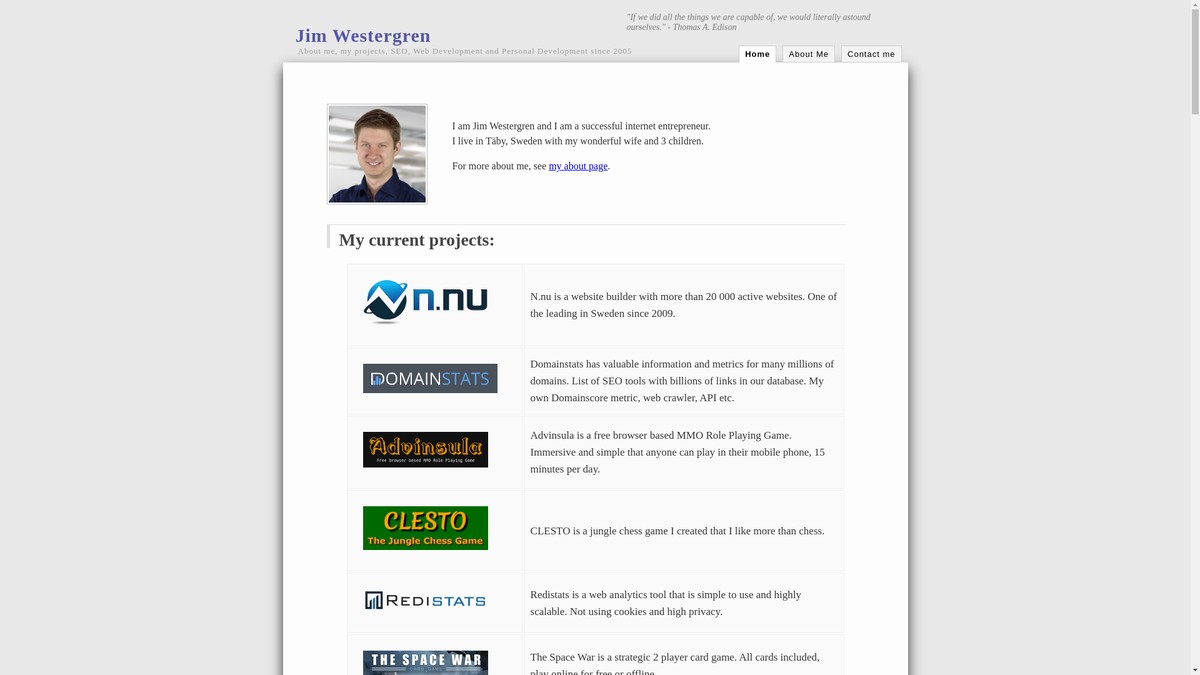 jimwestergren.com screenshot