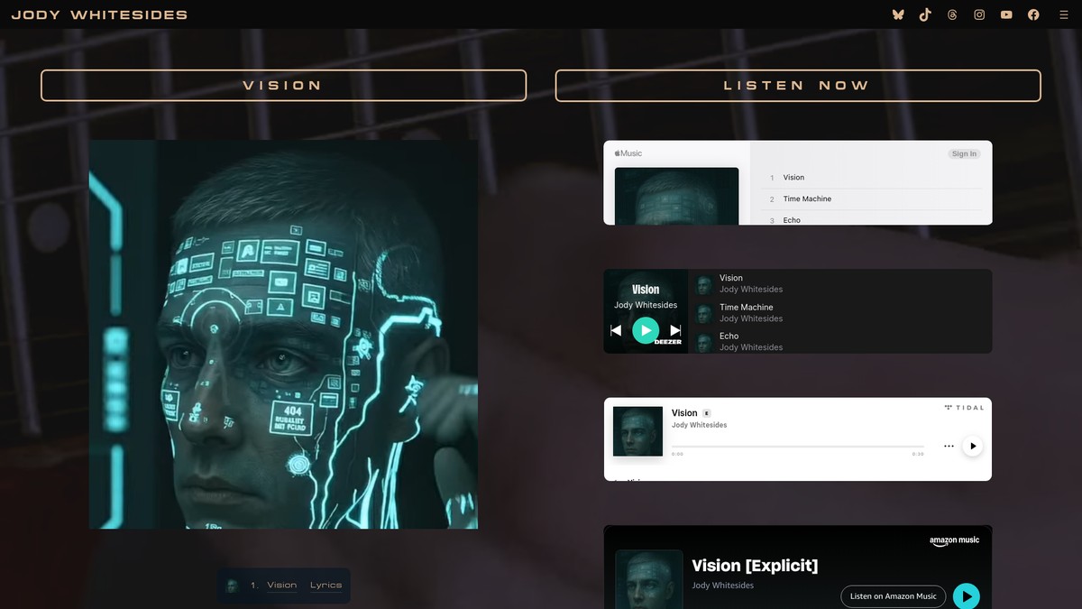Screenshot of jodywhitesides.com