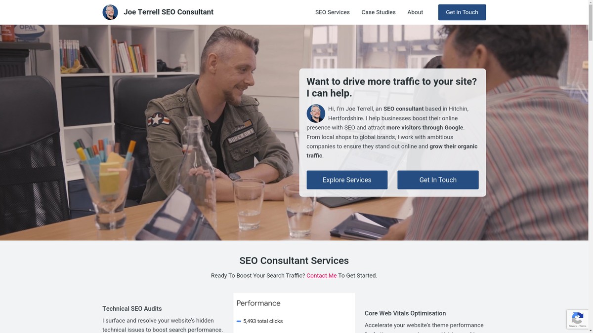 Screenshot of joeterrell.co.uk