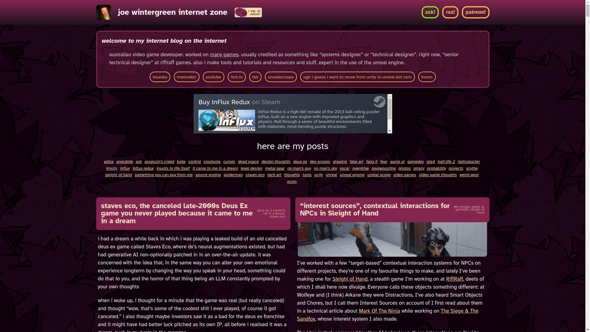 joewintergreen.com screenshot