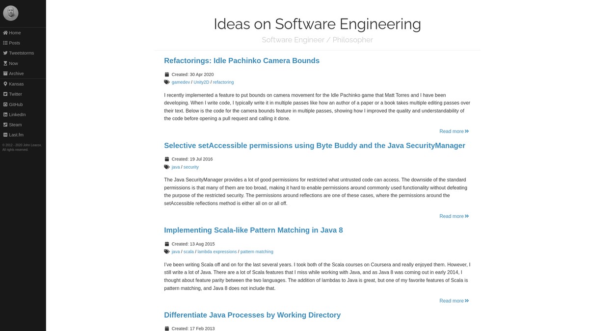john.leacox.com screenshot
