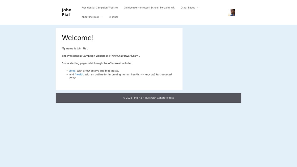 johnfial.com screenshot