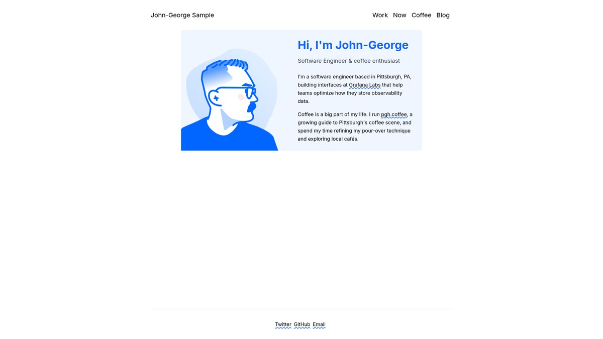 johngeorgesample.com screenshot