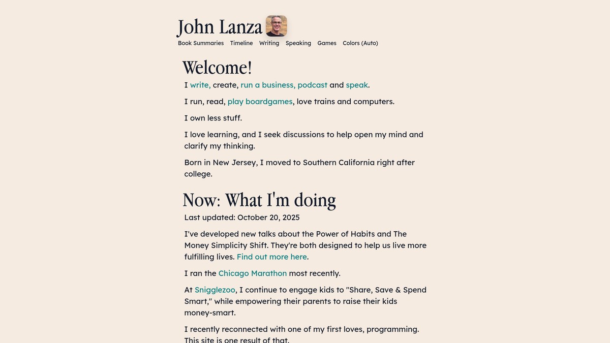 johnlanza.com screenshot