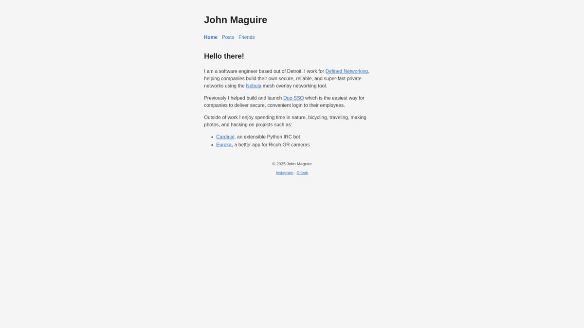 johnmaguire.me screenshot