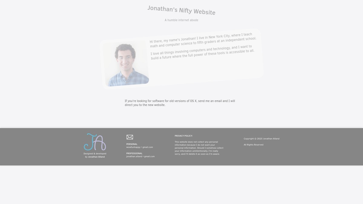 jonathanalland.com screenshot