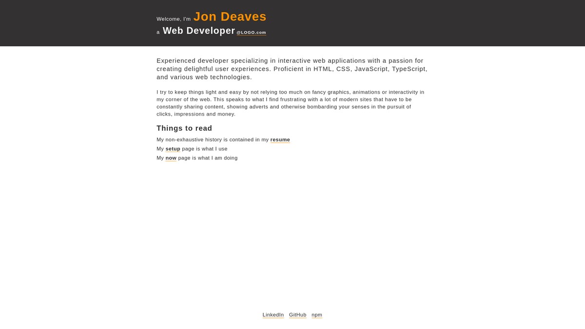jondeaves.me screenshot