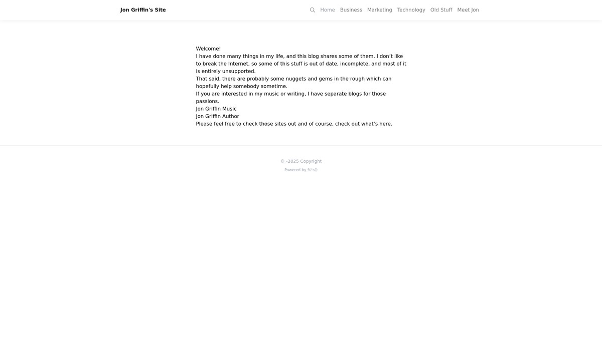 jongriffin.com screenshot