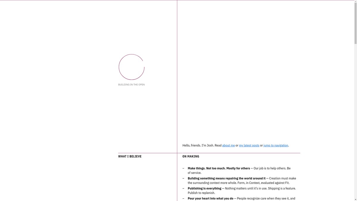Screenshot of joshbeckman.org
