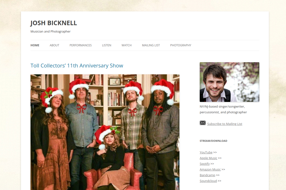 joshbicknell.com screenshot