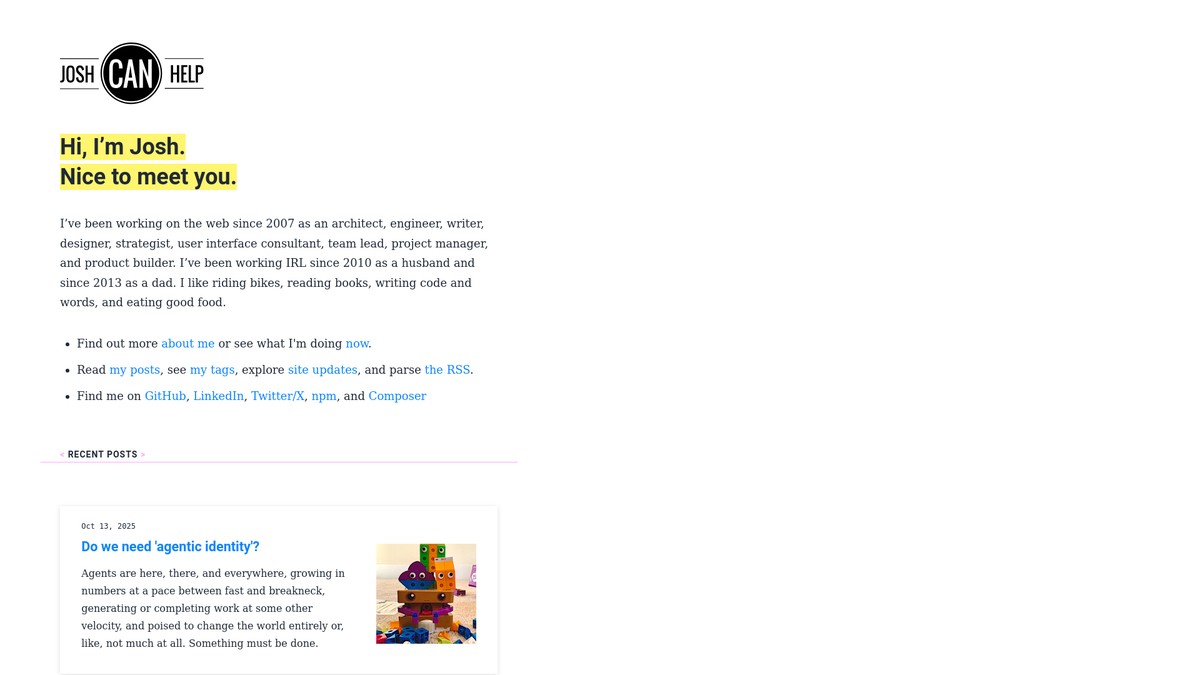 joshcanhelp.com screenshot