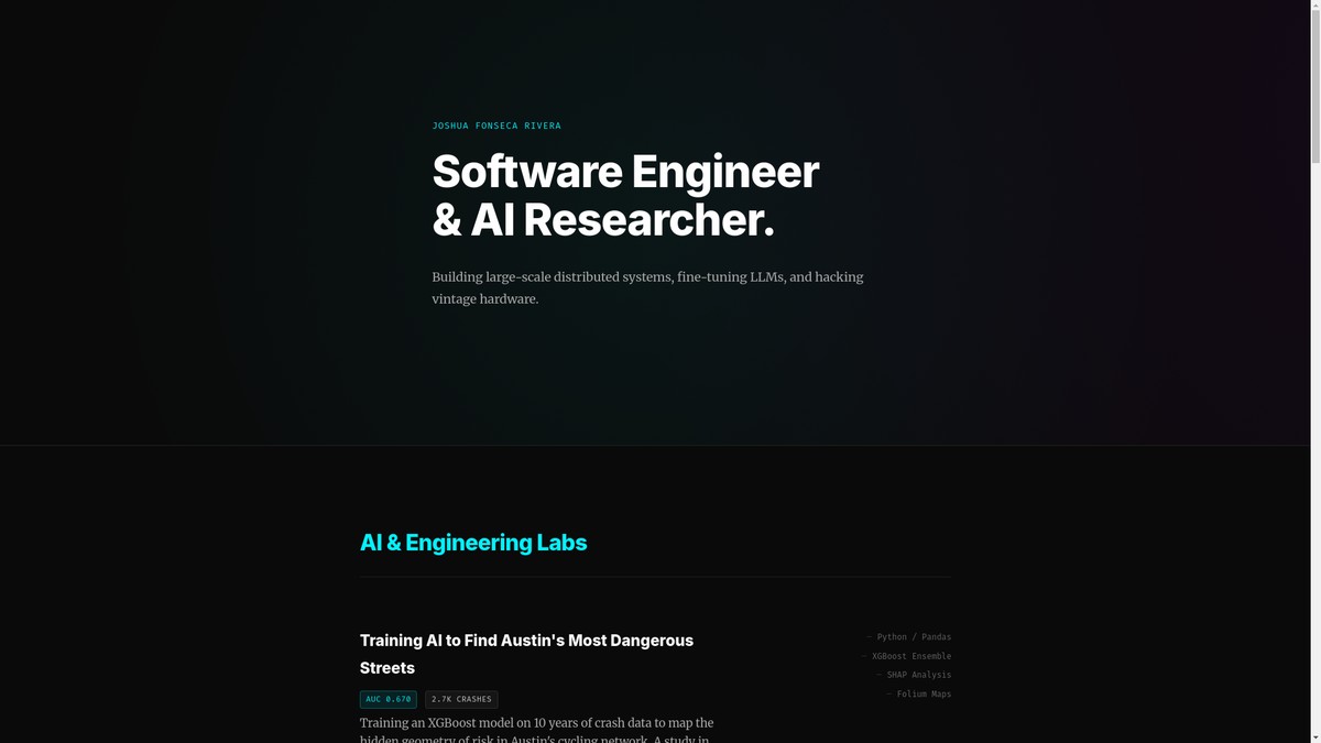 joshfonseca.com screenshot