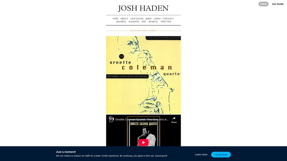 joshhaden.com screenshot