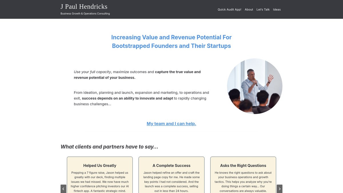 jphendricks.com screenshot