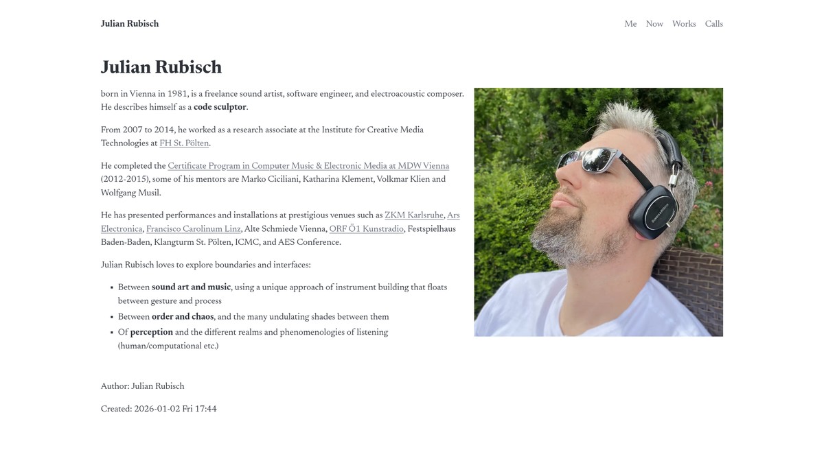 julianrubisch.at screenshot