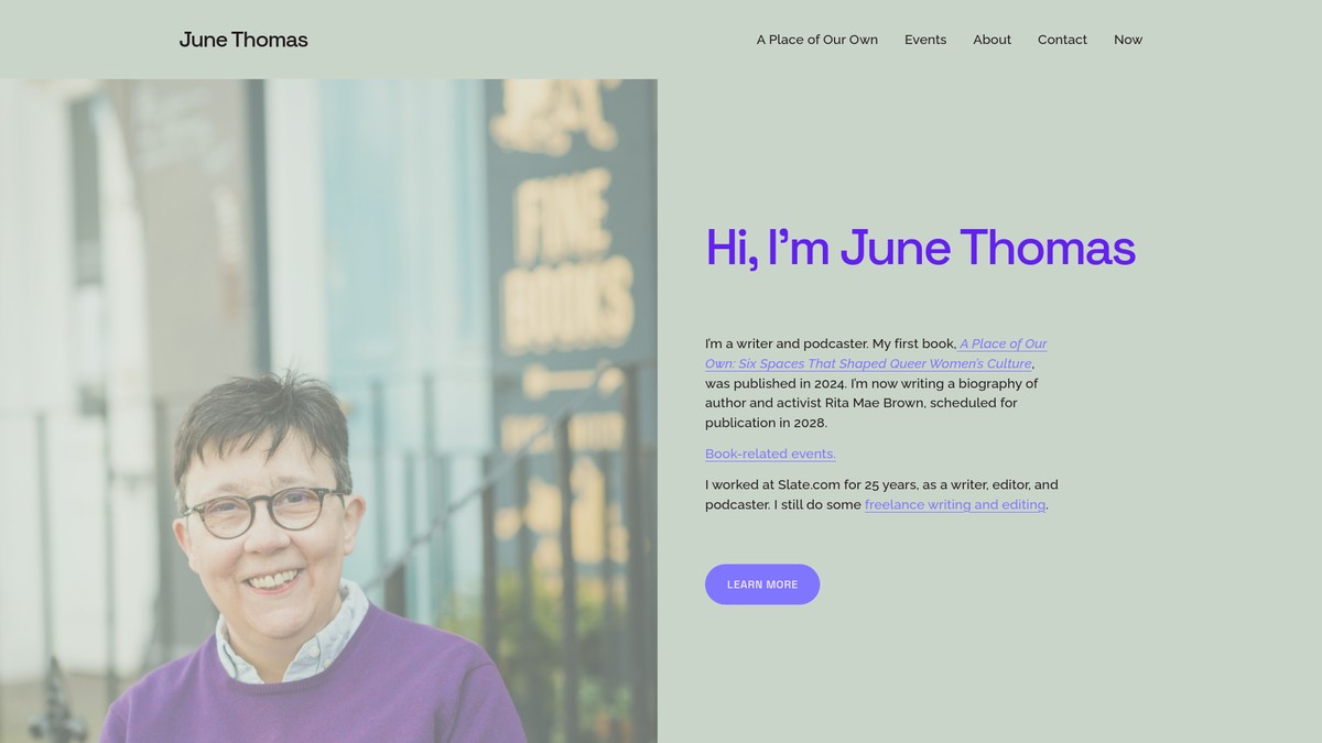 junethomasauthor.com screenshot
