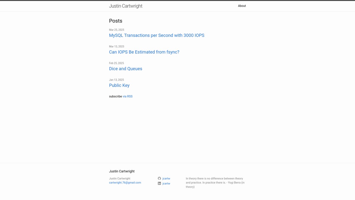 justincartwright.com screenshot