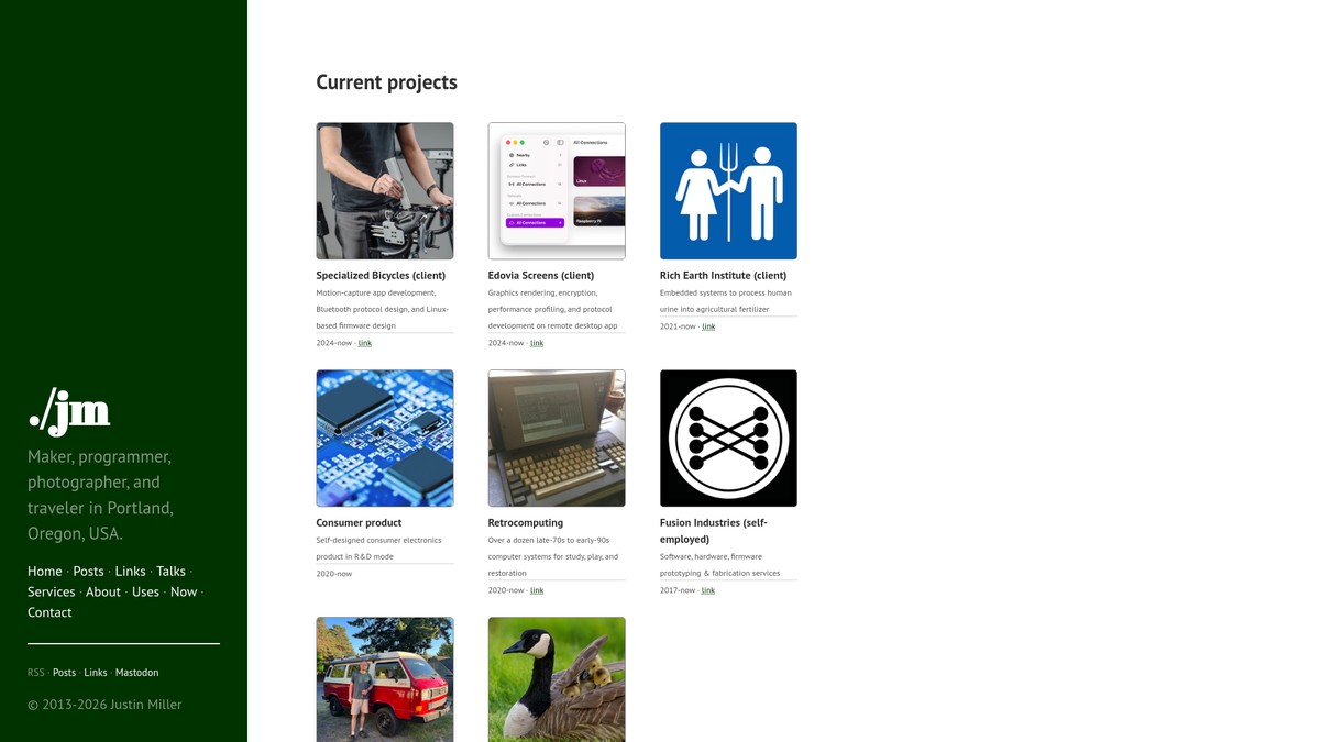 justinmiller.io screenshot