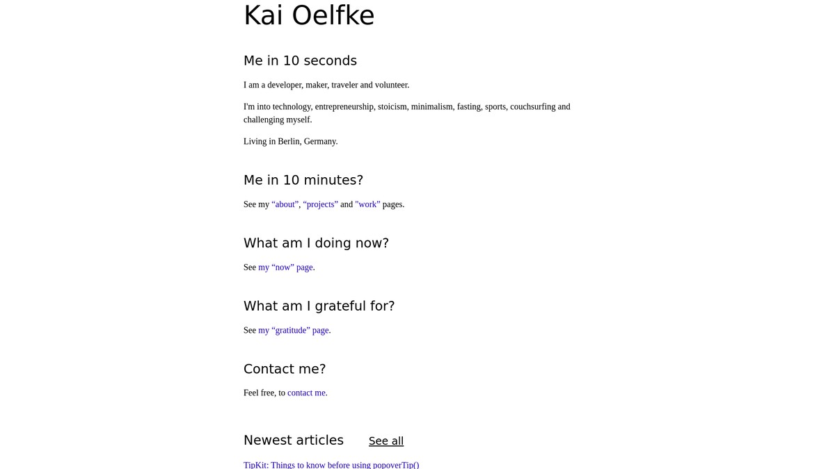 Screenshot of kaioelfke.de