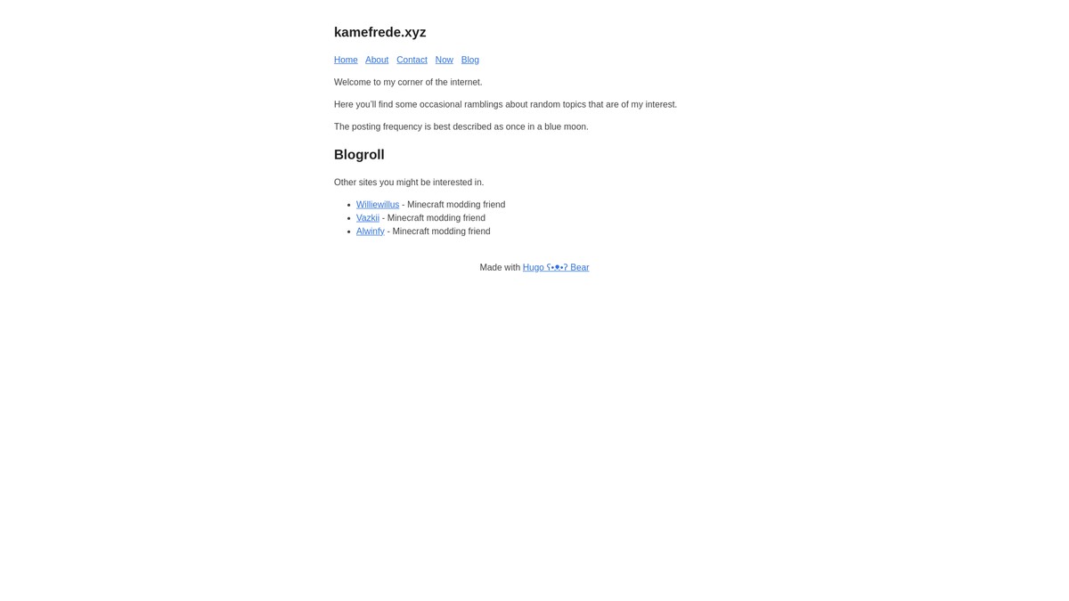 kamefrede.xyz screenshot