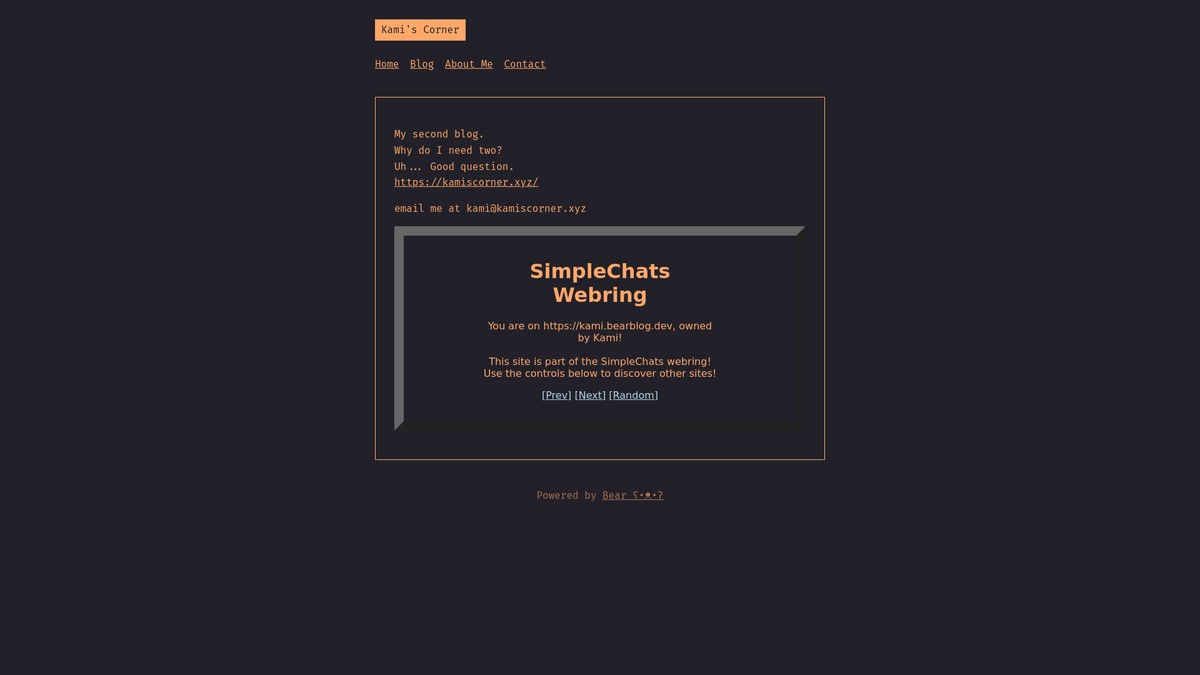Screenshot of kami.bearblog.dev