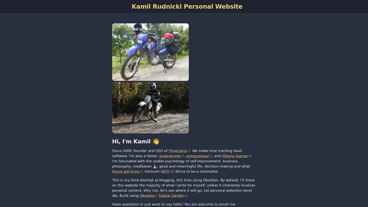 kamilrudnicki.com screenshot