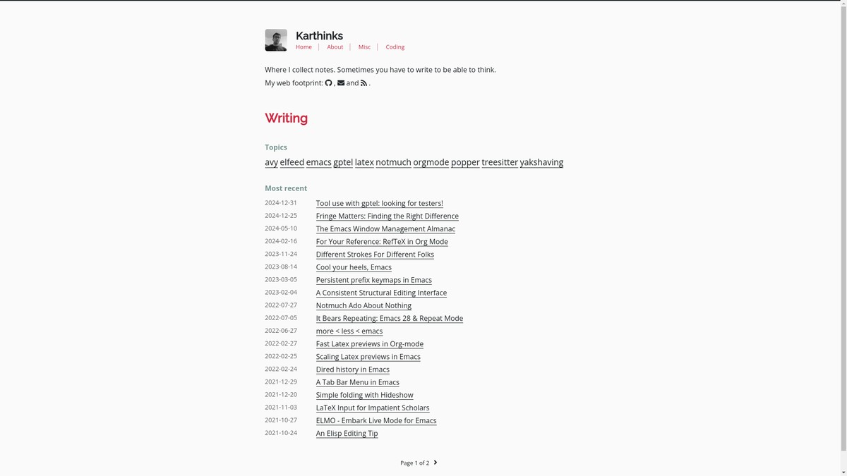 karthinks.com screenshot