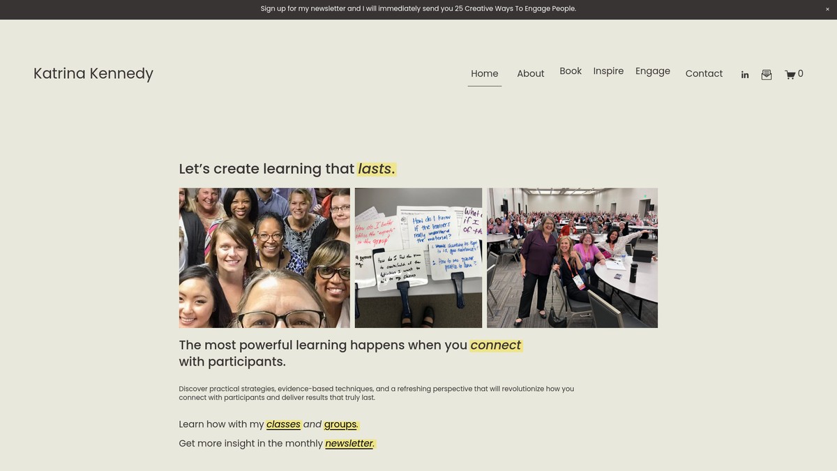 katrinakennedy.com screenshot