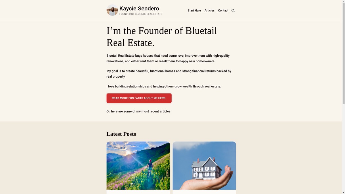 kaycierobinsonsendero.com screenshot