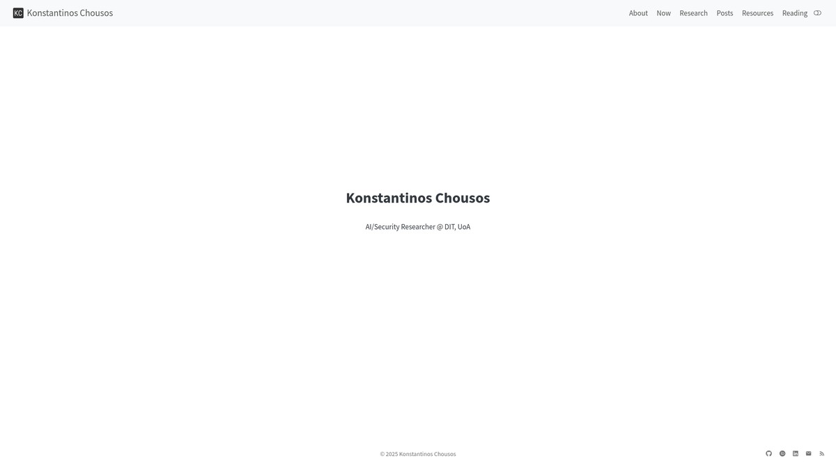 Screenshot of kchousos.github.io
