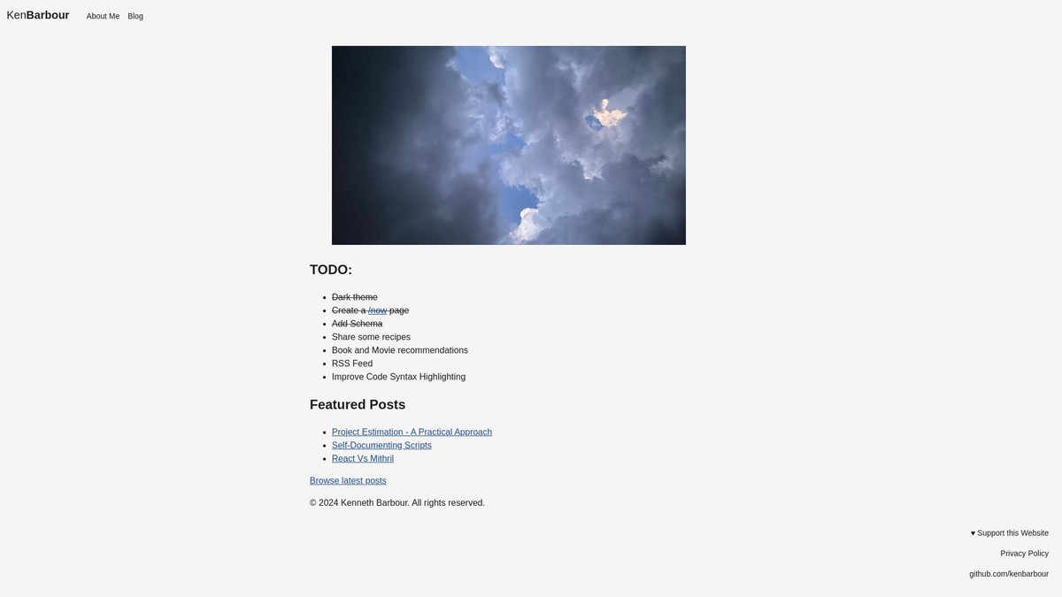 kenbarbour.com screenshot