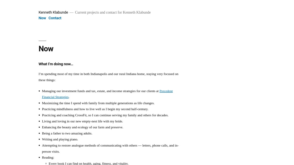 kennethklabunde.com screenshot