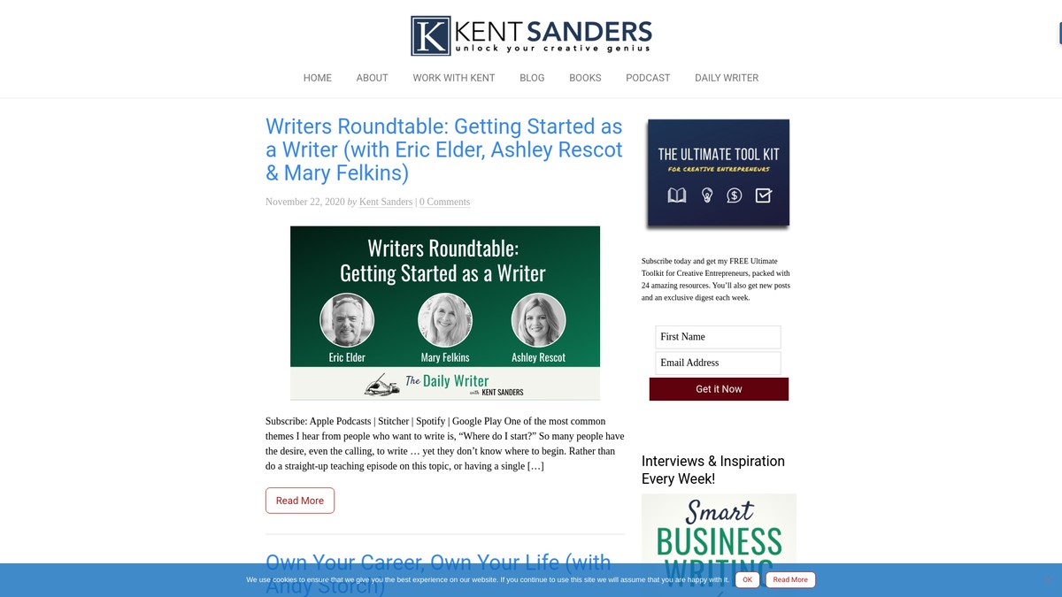 kentsanders.net screenshot