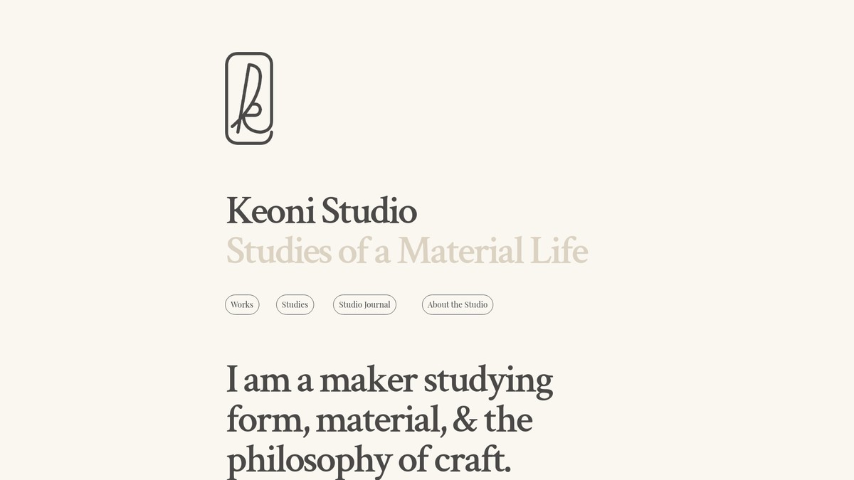 Screenshot of keoni.studio