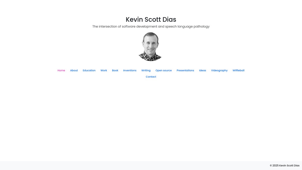 kevinsdias.com screenshot