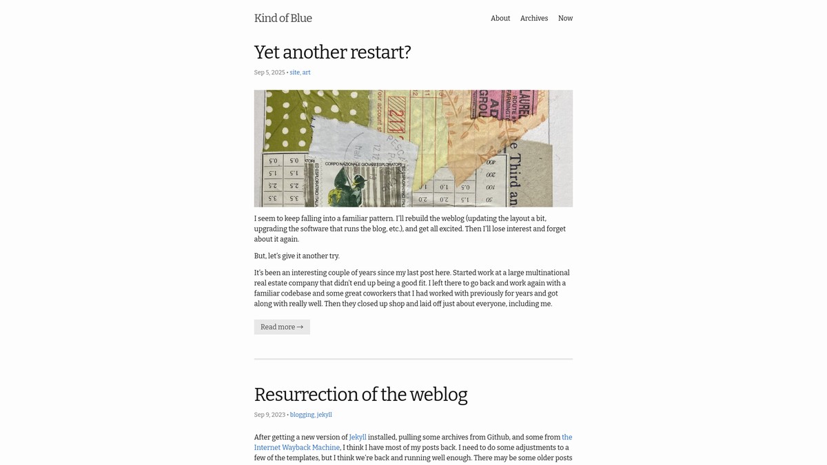 kindofblue.com screenshot
