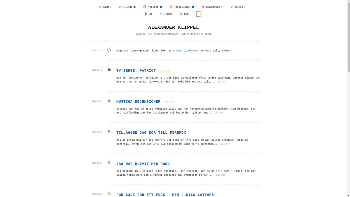 Screenshot of klippel.se