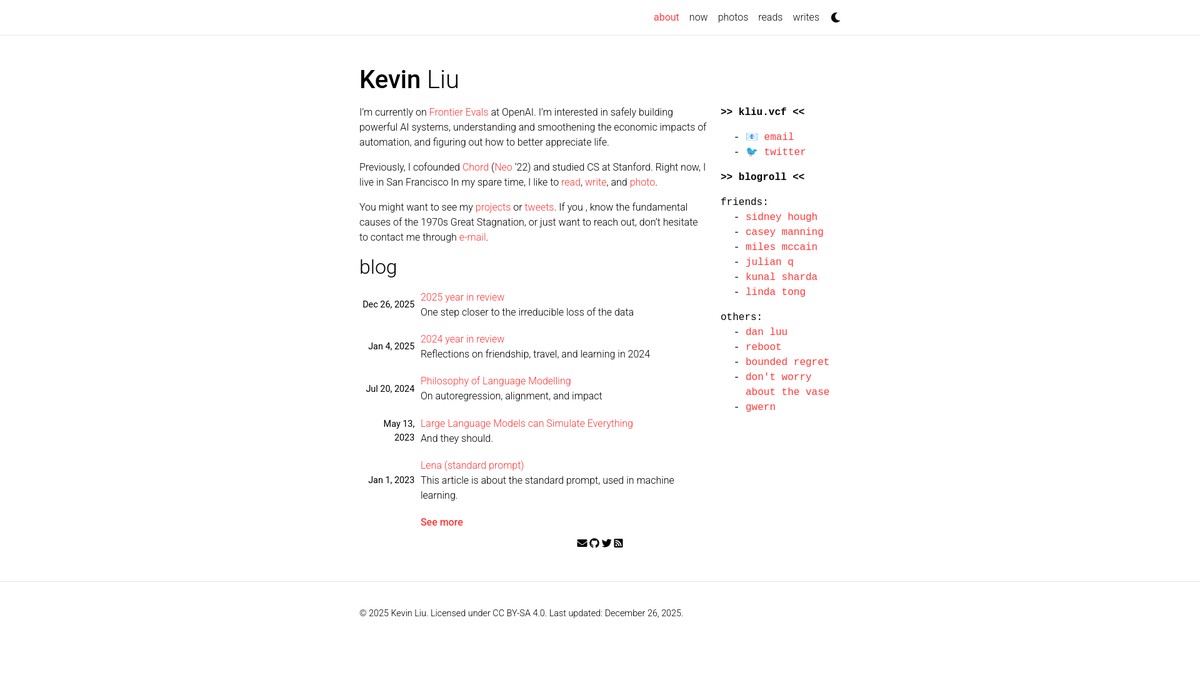 kliu.io screenshot