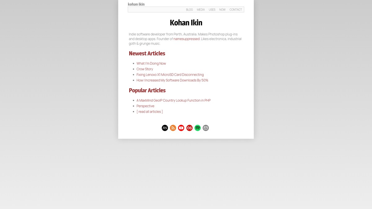 kohanikin.com screenshot
