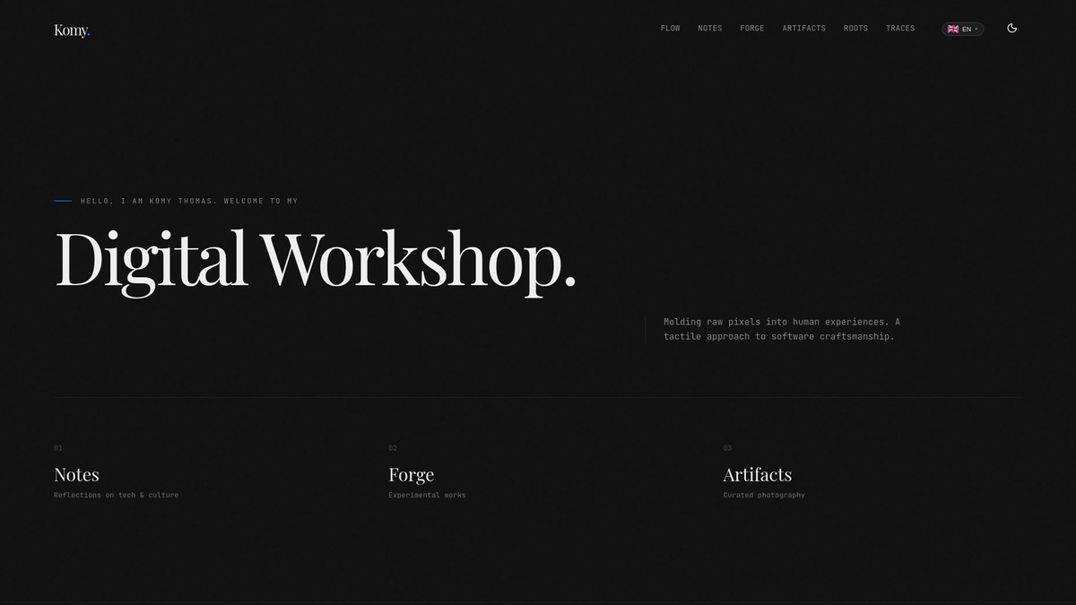 Screenshot of komythomas.com