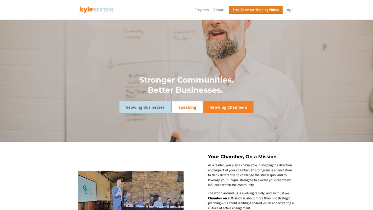 Screenshot of kylesexton.com