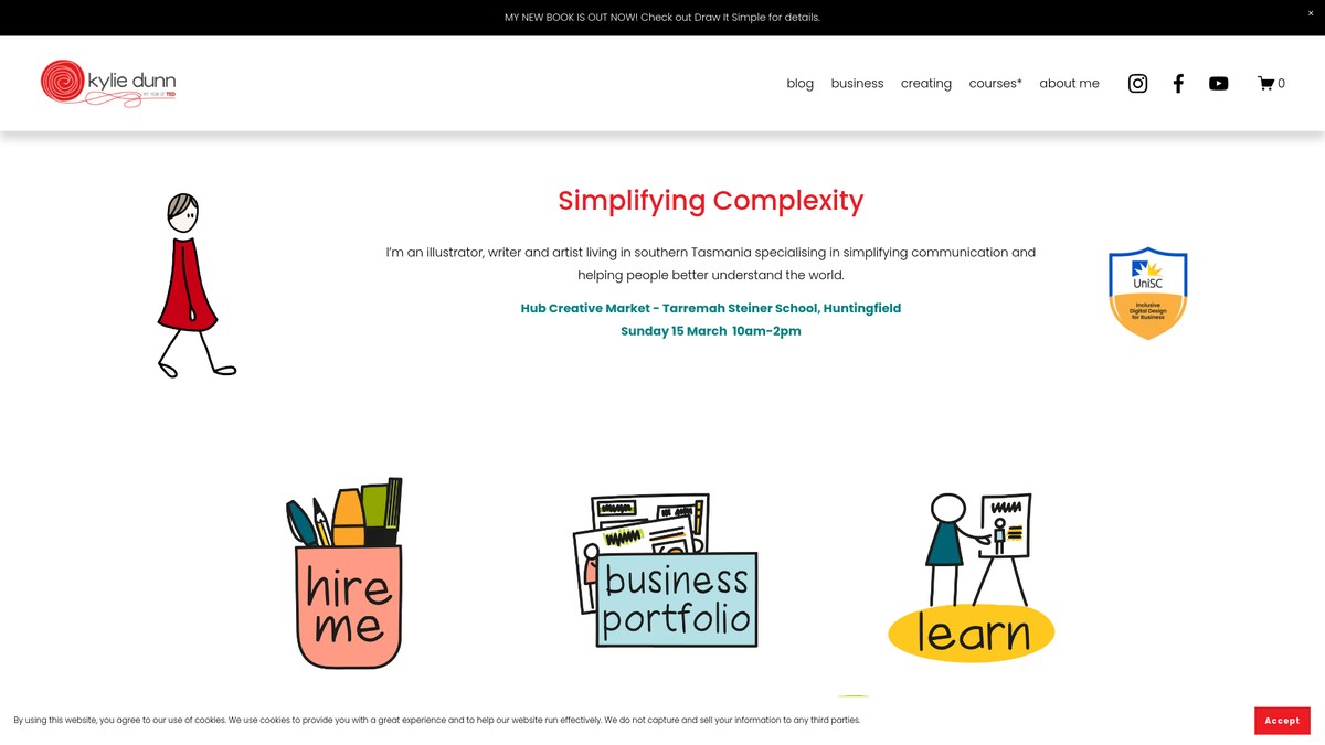 Screenshot of kyliedunn.com