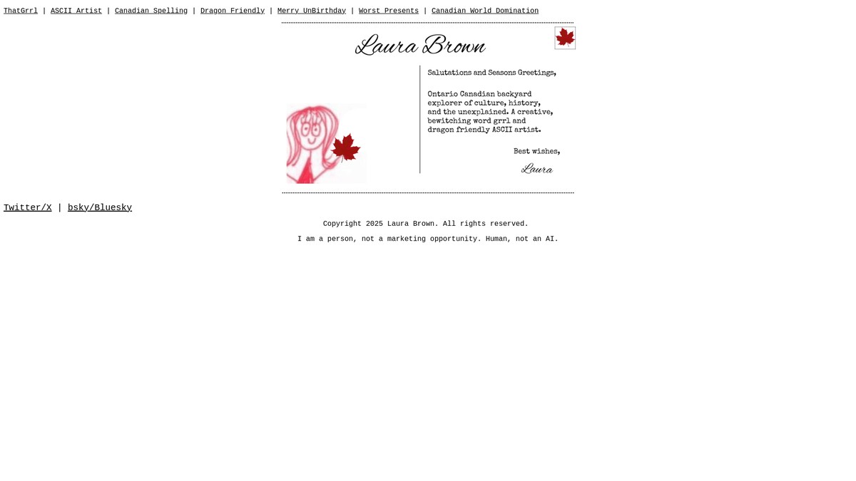 laurabrown.ca screenshot
