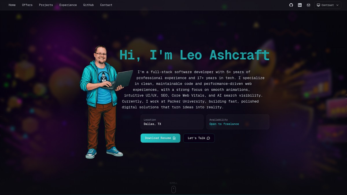 leoashcraft.com screenshot