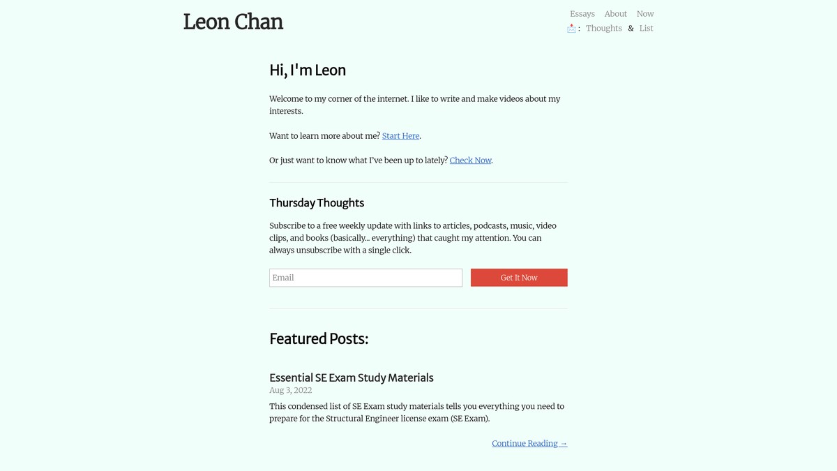 leonchan.xyz screenshot