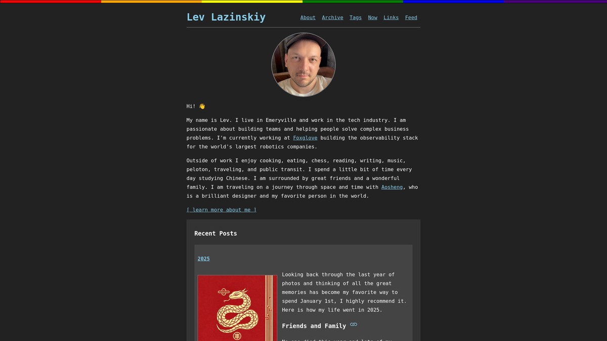levlaz.org screenshot