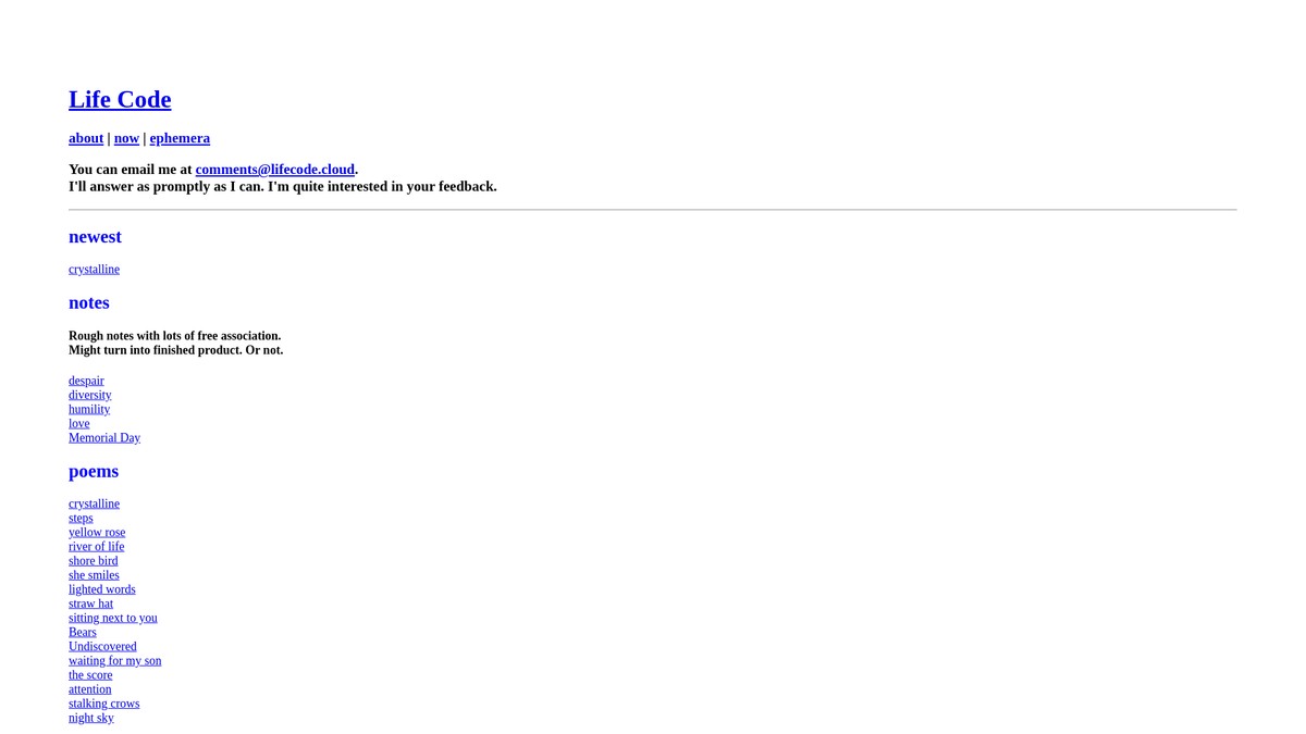 lifecode.cloud screenshot