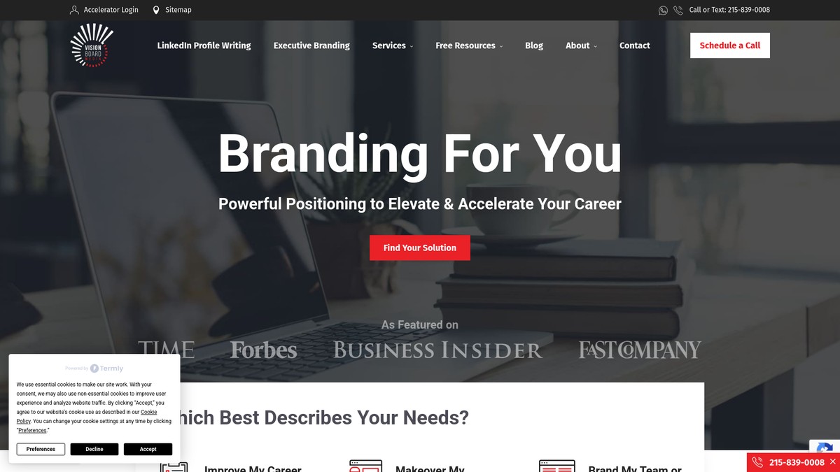 Screenshot of linkedin-makeover.com